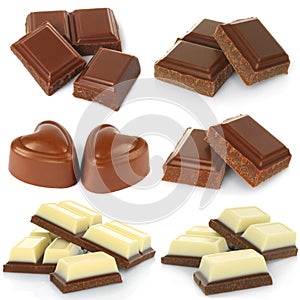 Broken milk chocolate bar set