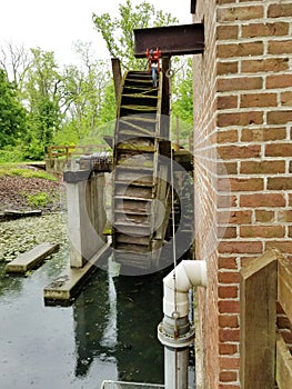 Broken mill wheel