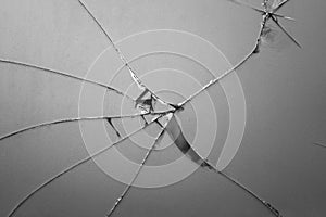Broken mirror shattered in many pieces. Cracked glass ,The mirror crack Texture Background