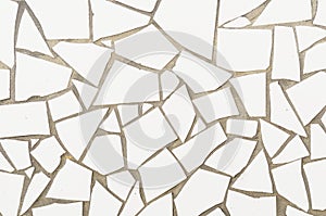 Broken mosaic tiles background