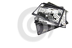 A broken old Computer laptop and notebook crash