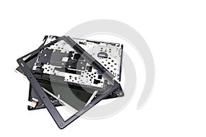 A broken old Computer laptop and notebook crash