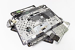 A broken old Computer laptop and notebook crash