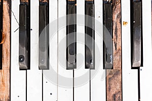 Broken Old Piano Keys