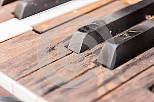 Broken Old Piano Keys