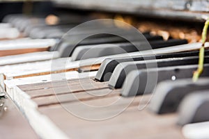 Broken Old Piano Keys