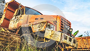 Broken old rusty truck