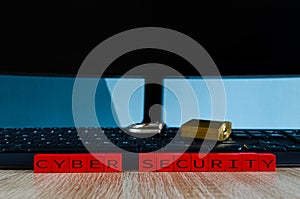 Broken padlock on computer keyboard as a concept for spyware, trojan security breach or data theft
