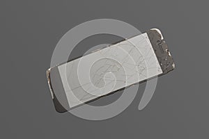 Broken phone tempered glass isolated on gray