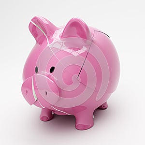 Broken piggy bank