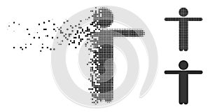 Broken Pixel Halftone Child Scarescrow Icon