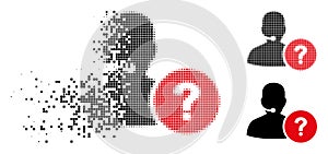 Broken Pixel Halftone Online Support Icon