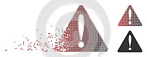 Broken Pixel Halftone Warning Error Icon