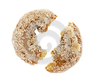 Broken plain coconut flake donut