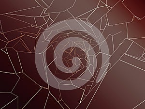 Broken polygonal cavern 3d rendering