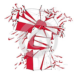 Broken Question Mark exploding, Query breaking to pieces, vector