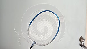This is a broken racket string
