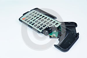 Broken Remote Control isolated on white background