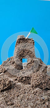 Broken Sand castle at the beach