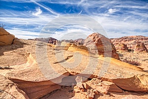 Broken sandstone in the Vermillion Cliffs National Monument