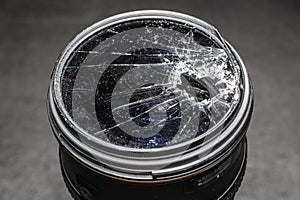 Broken & Shattered Filter on a lens