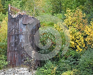 Broken Silo at High Cliff State Park, Sherwood, Wisconsin photo