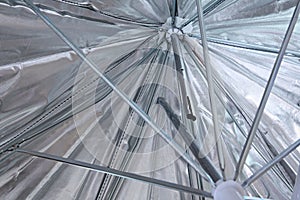 Broken silver photographic reflective umbrella