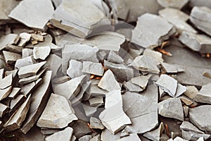 Broken slate stones