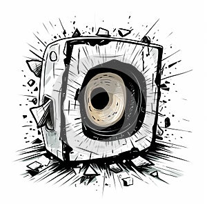 Expressive Cartooning: Broken Speaker Acoustic Design Illustration