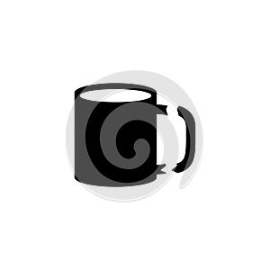 Broken Tea Cup, Destroy Porcelain Mug Flat Vector Icon