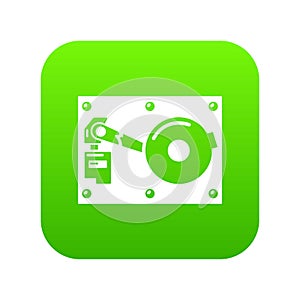 Broken technology icon green vector