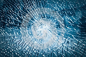 Broken tempered glass background