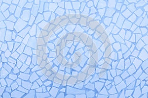 Broken tiles mosaic seamless pattern. Blue the tile wall high re