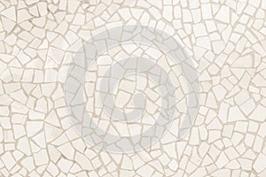 Broken tiles mosaic seamless pattern. Cream and Brown the tile w