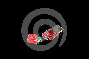 Broken USB flash drive isolated
