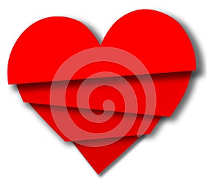 Broken Valentine Heart Pieces Overlap