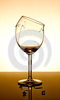 Broken vine glass