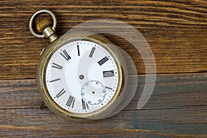 Broken vintage watch without hands