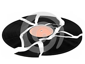 Broken vinyl record