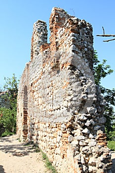 Broken wall of Castle Devicky on Palava