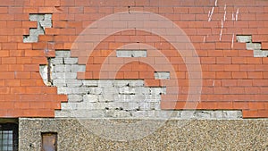 Broken Wall Detach Tiles