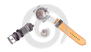 Broken watch isolated