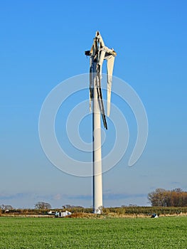 Broken Wind Energy Turbine