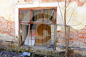 Broken Window, Lost Place, Abandoned House, Old Factory, Old Mill, Detail