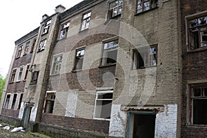 Broken window ruin structure texture town,