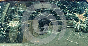 Broken windshield