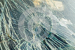 Broken windshield