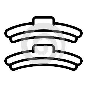 Broken windshield wiper icon outline vector. Car glass