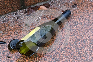 Broken wine bottle