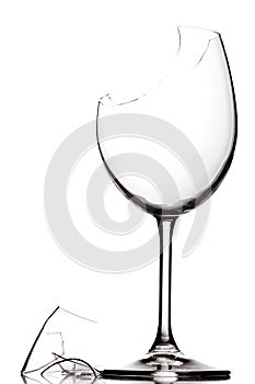 Broken wine glass